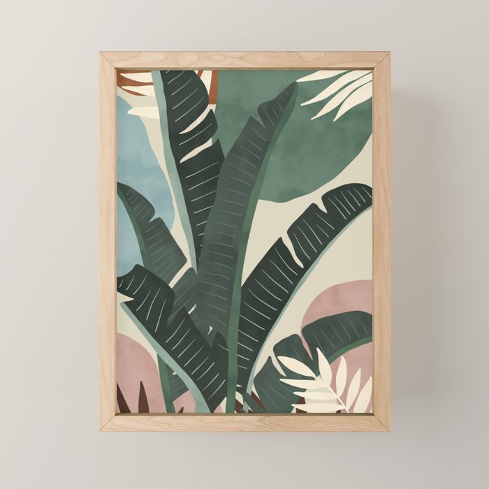 Modern jungle shapes Mini Art Print Gallery Image 1