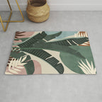 Modern jungle shapes Rug Gallery Image 1