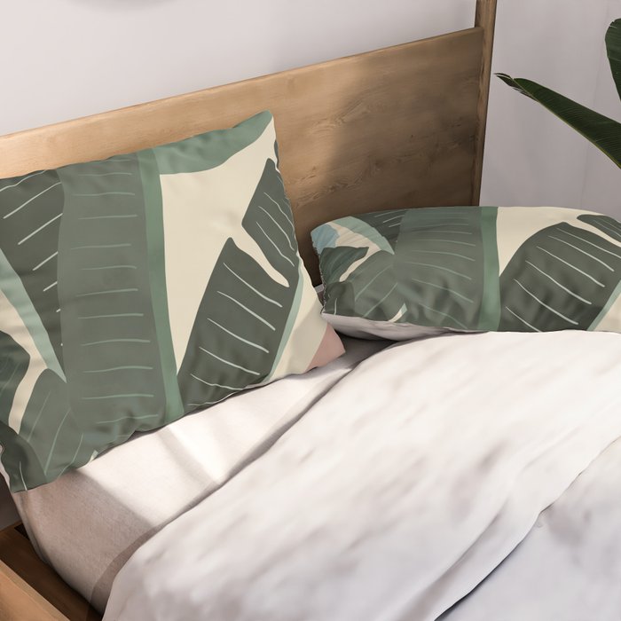 Modern jungle shapes Pillow Sham Gallery Image 2