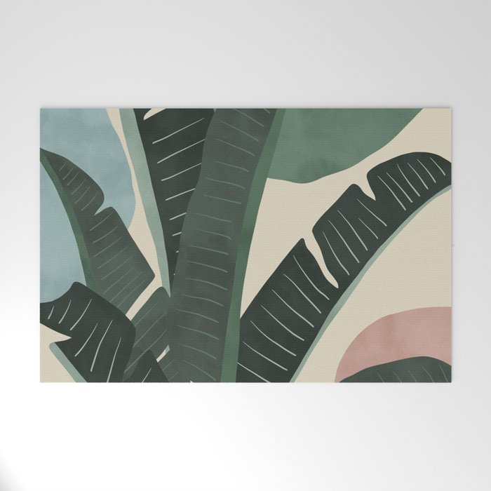 Modern jungle shapes Welcome Mat Gallery Image 1