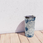 Leaves and Blooms, Blue and Gray Travel Mug Gallery Image 4