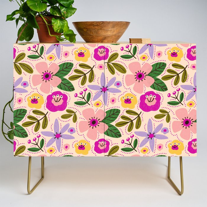 Spring / Summer Modern Floral  Credenza Gallery Image 1