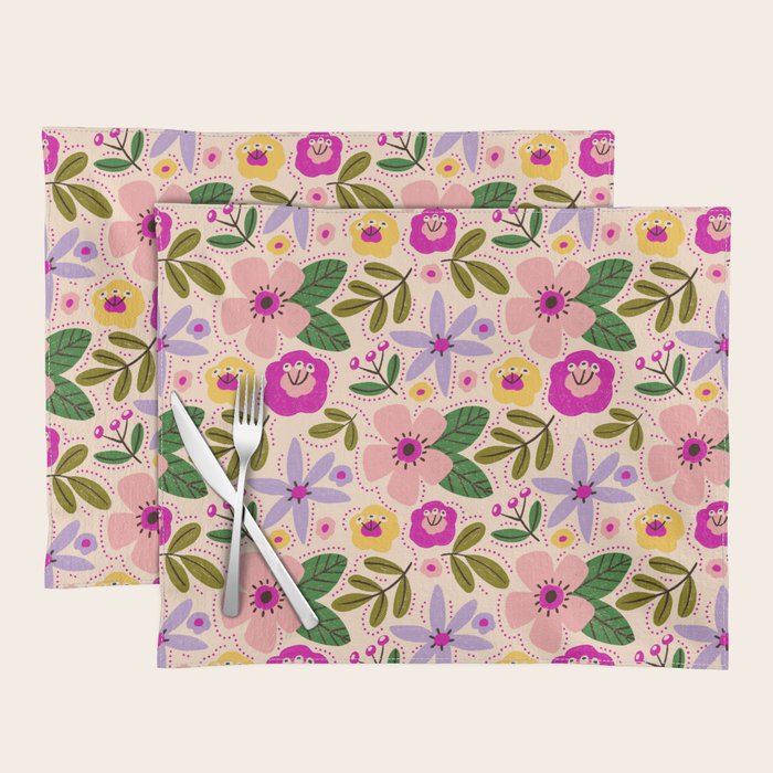 Spring / Summer Modern Floral  Placemat Gallery Image 1