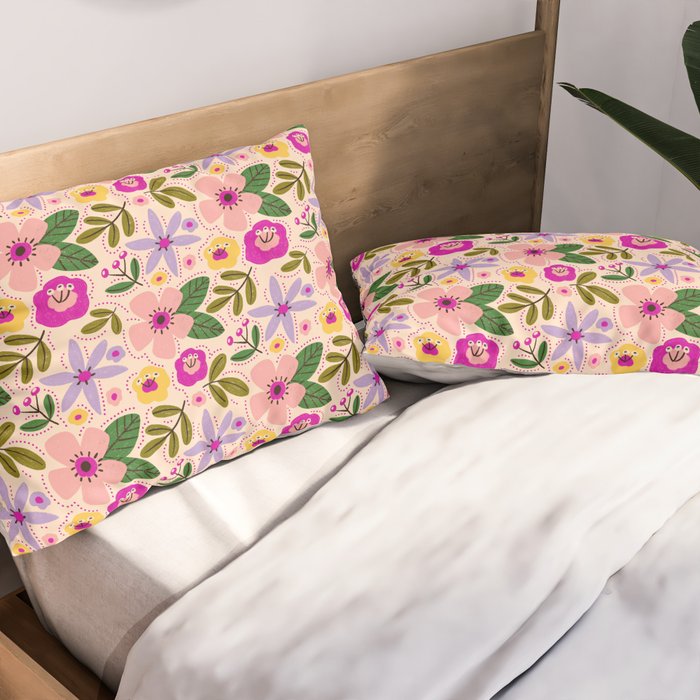 Spring / Summer Modern Floral  Pillow Sham Gallery Image 2