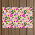 Spring / Summer Modern Floral  Outdoor Rug Gallery Image 1