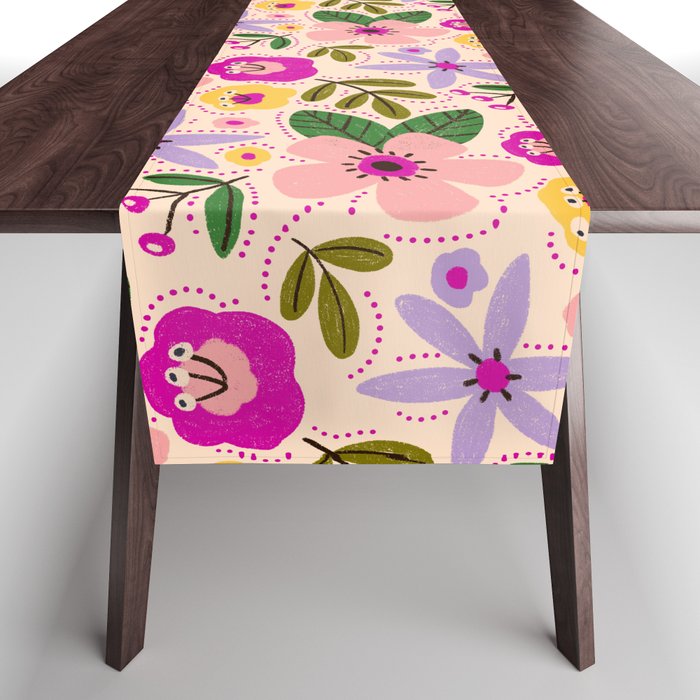 Spring / Summer Modern Floral  Table Runner Gallery Image 1