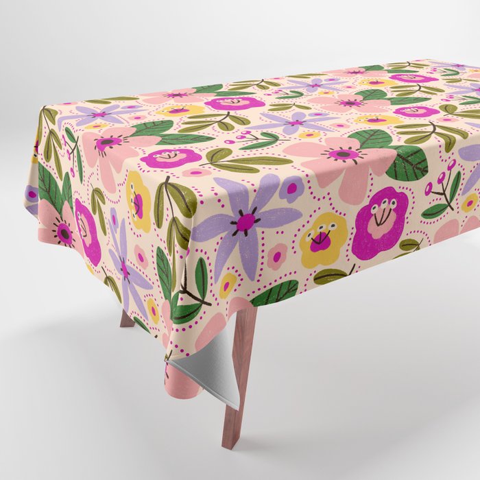Spring / Summer Modern Floral  Tablecloth Gallery Image 1