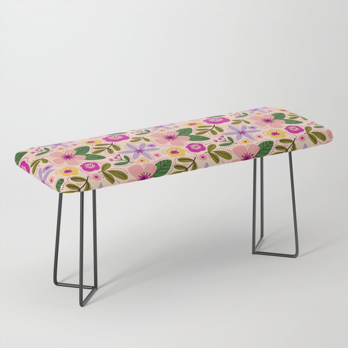 Spring / Summer Modern Floral  Bench Gallery Image 1