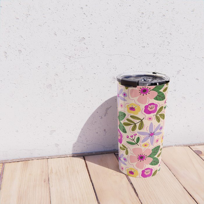 Spring / Summer Modern Floral  Travel Mug Gallery Image 4