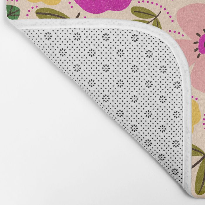 Spring / Summer Modern Floral  Bath Mat Gallery Image 2