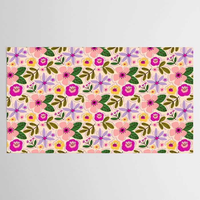 Spring / Summer Modern Floral  Tablecloth Gallery Image 2