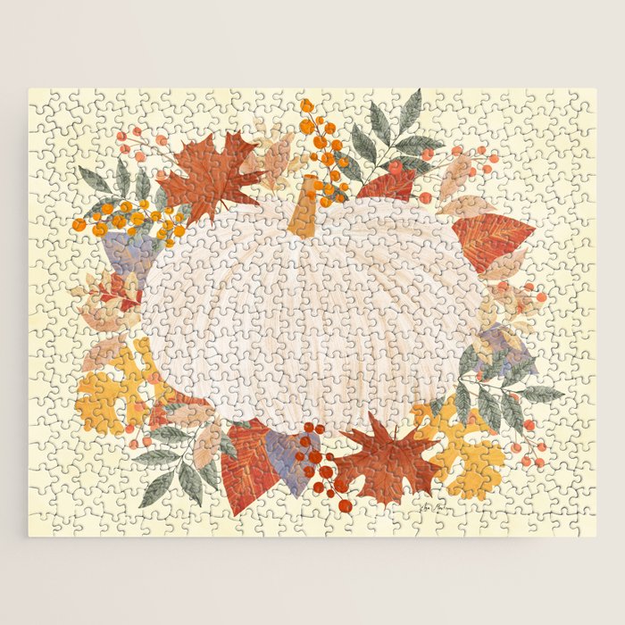 Pumpkin and garland Jigsaw Puzzle Gallery Image 1