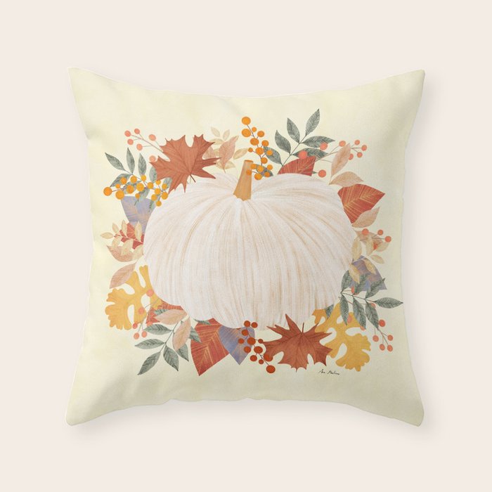 Pumpkin and garland Throw Pillow Gallery Image 6