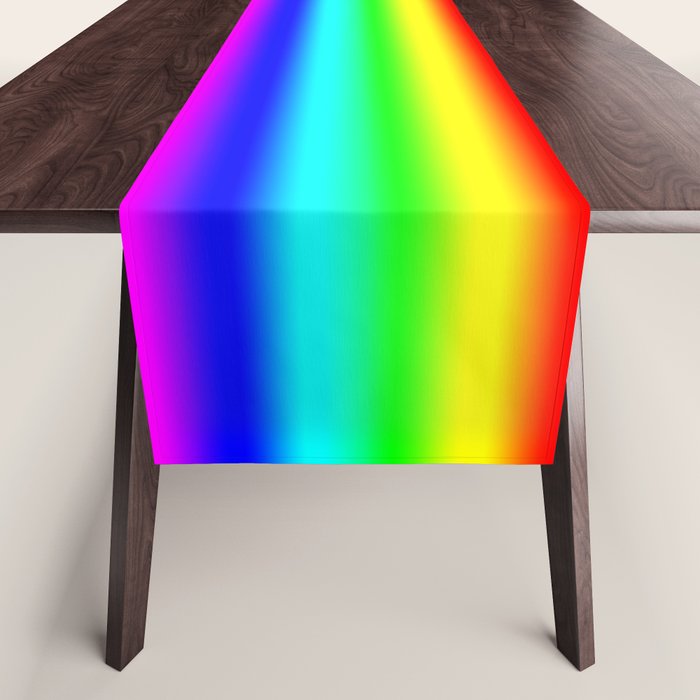 Modern Bright Rainbow Colors Ombre Table Runner Gallery Image 1