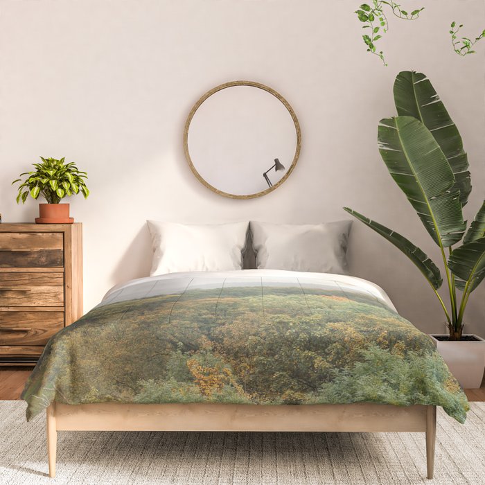 Autumn Forest Canopy | Serene Landscape Photography Comforter Gallery Image 3