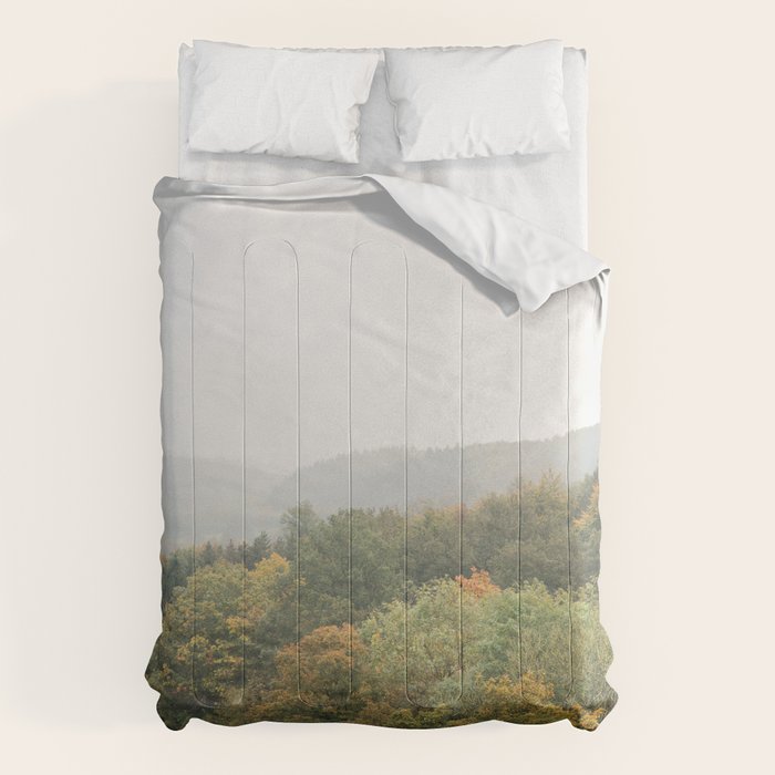 Autumn Forest Canopy | Serene Landscape Photography Comforter Gallery Image 6