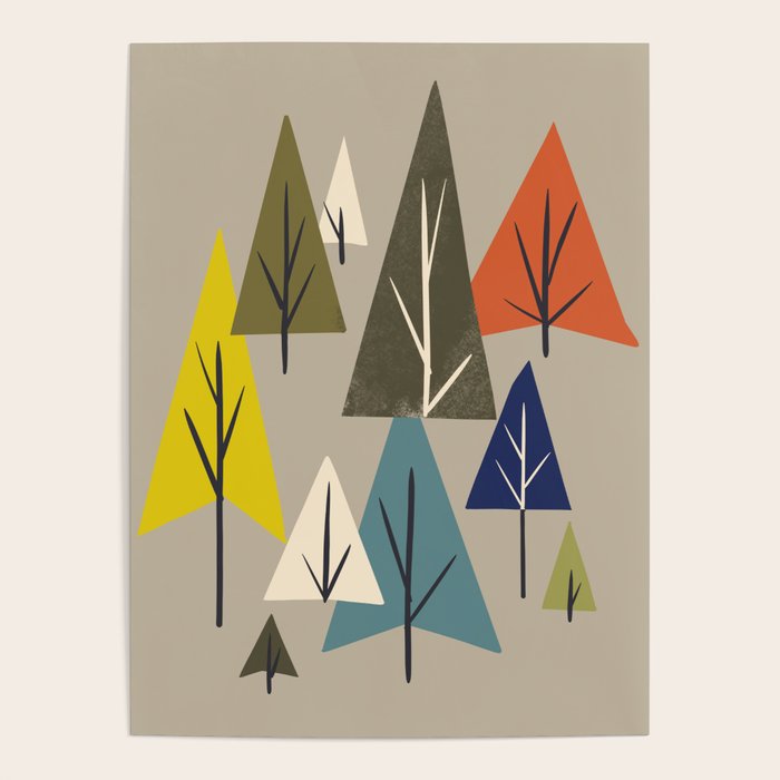 Multicolor Pines Poster Gallery Image 1