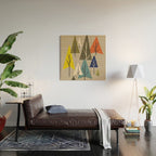 Multicolor Pines Wood Wall Art Gallery Image 2