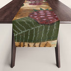 In Season in Red Raspberry and Forest Green Table Runner Gallery Image 1