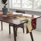 In Season in Red Raspberry and Forest Green Table Runner Gallery Image 2