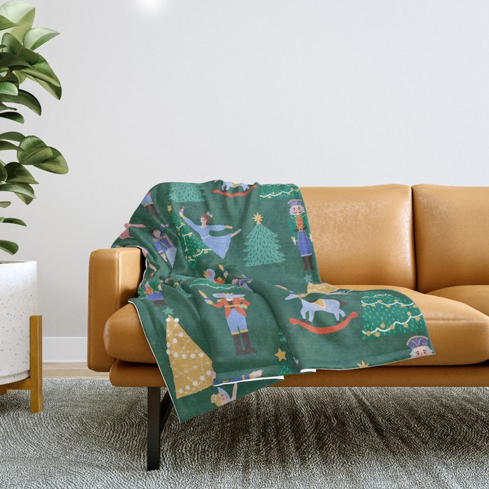 Nutcracker Pattern Throw Blanket Gallery Image 1