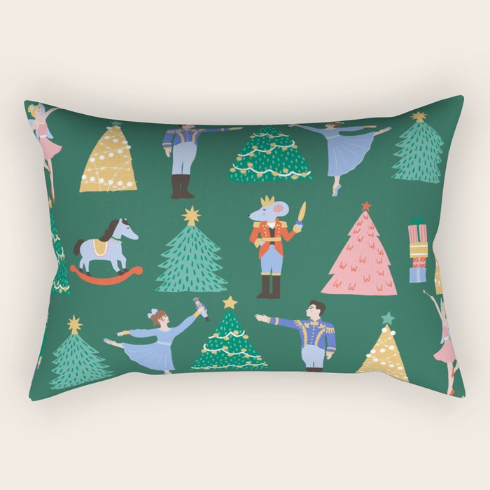 Nutcracker Pattern Rectangular Pillow Gallery Image 2
