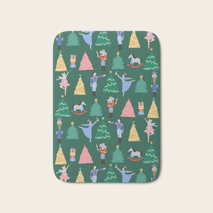 Nutcracker Pattern Bath Mat Gallery Image 1