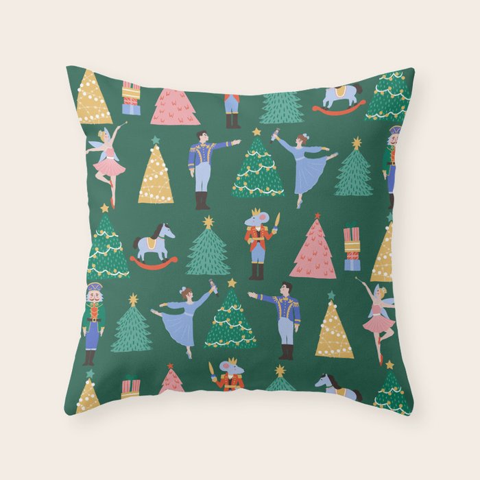 Nutcracker Pattern Throw Pillow Gallery Image 6