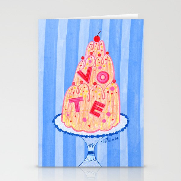 Mold the Future & Vote in Blueberry Blue Stationery Card Gallery Image 1