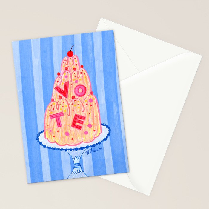 Mold the Future & Vote in Blueberry Blue Stationery Card Gallery Image 2