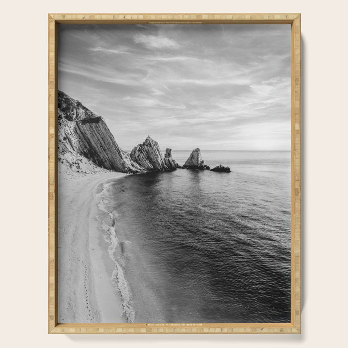 Black and White Ocean Serving Tray Gallery Image 1