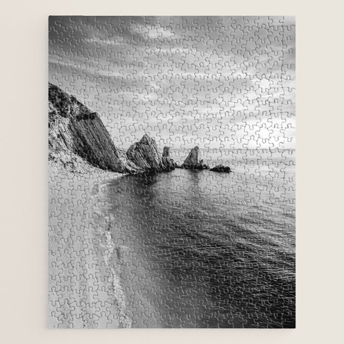 Black and White Ocean Jigsaw Puzzle Gallery Image 1