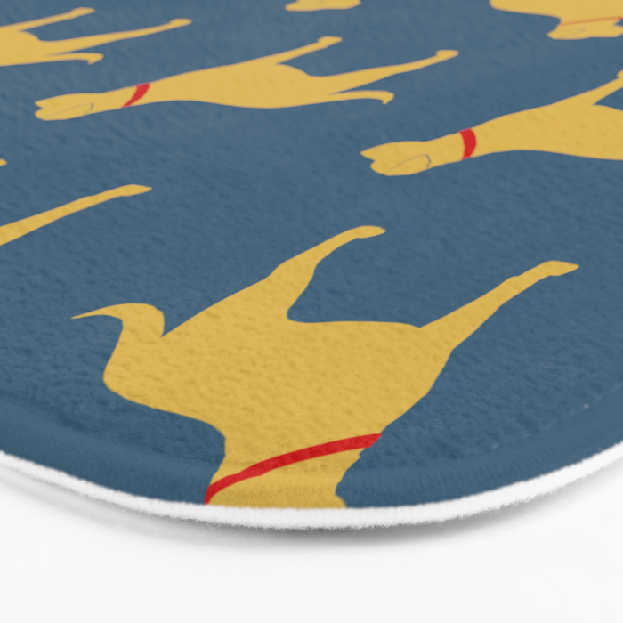 Yellow Labrador Retriever Dog Silhouette Bath Mat Gallery Image 3