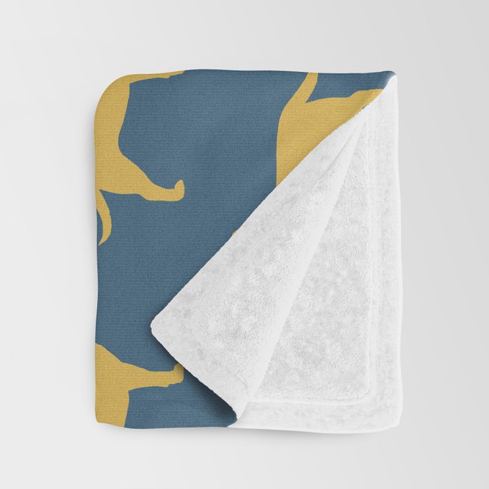 Yellow Labrador Retriever Dog Silhouette Throw Blanket Gallery Image 3