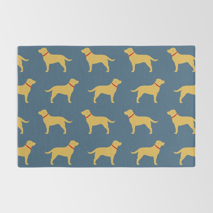 Yellow Labrador Retriever Dog Silhouette Rug Gallery Image 2