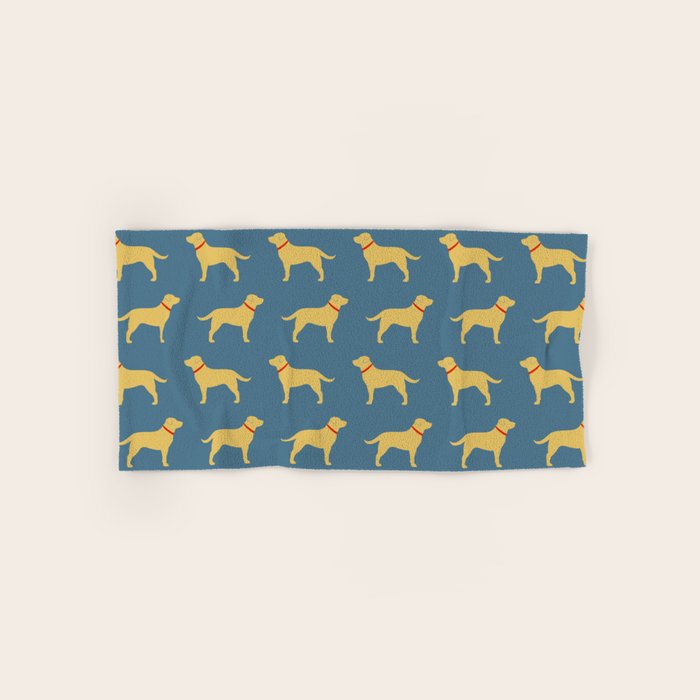 Yellow Labrador Retriever Dog Silhouette Bath Towel Gallery Image 1