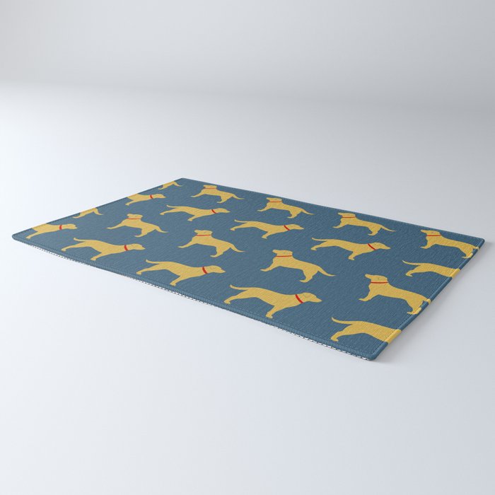 Yellow Labrador Retriever Dog Silhouette Rug Gallery Image 3