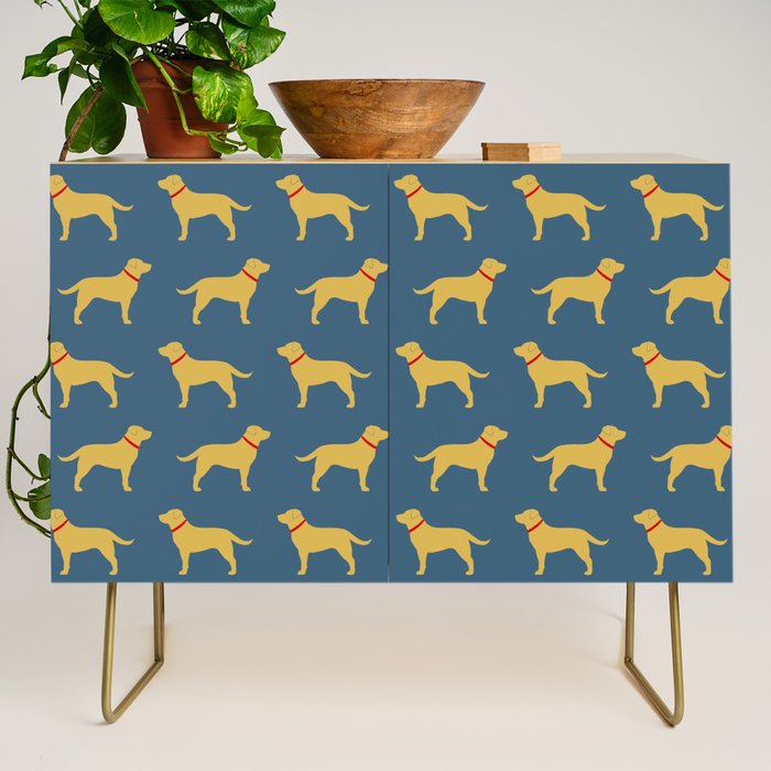 Yellow Labrador Retriever Dog Silhouette Credenza Gallery Image 1