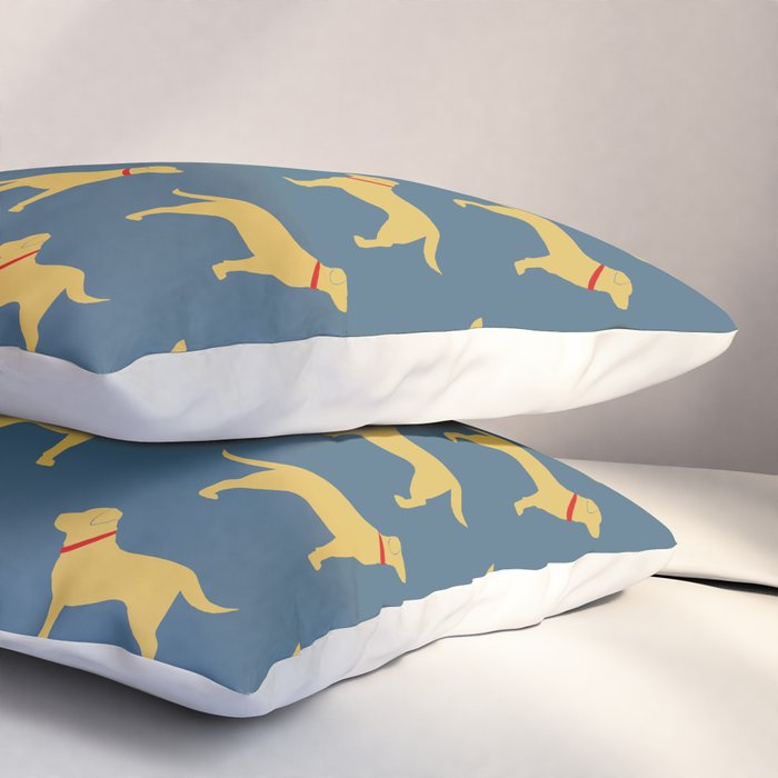 Yellow Labrador Retriever Dog Silhouette Pillow Sham Gallery Image 3