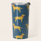 Yellow Labrador Retriever Dog Silhouette Travel Mug Gallery Image 2
