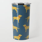 Yellow Labrador Retriever Dog Silhouette Travel Mug Gallery Image 1