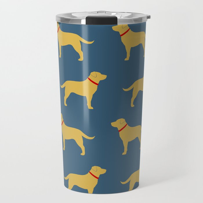 Yellow Labrador Retriever Dog Silhouette Travel Mug Gallery Image 1