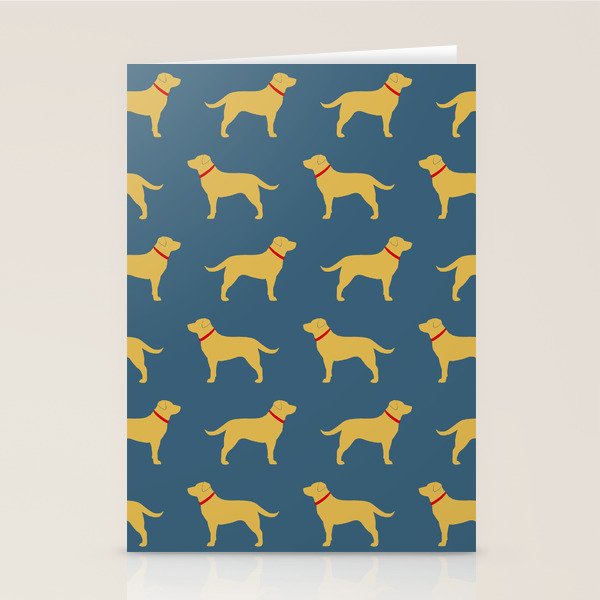 Yellow Labrador Retriever Dog Silhouette Stationery Card Gallery Image 2