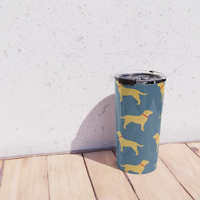 Yellow Labrador Retriever Dog Silhouette Travel Mug Gallery Image 4