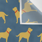 Yellow Labrador Retriever Dog Silhouette Wall Tapestry Gallery Image 3