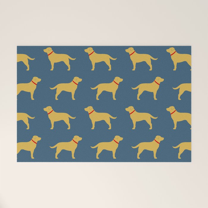 Yellow Labrador Retriever Dog Silhouette Welcome Mat Gallery Image 1