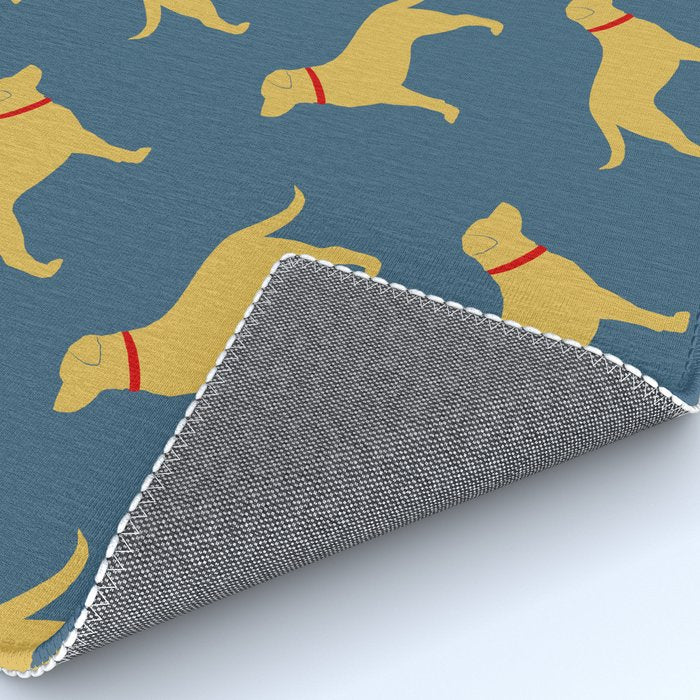 Yellow Labrador Retriever Dog Silhouette Rug Gallery Image 4