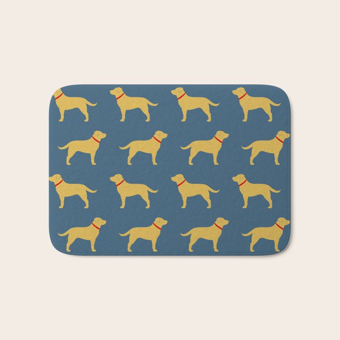 Yellow Labrador Retriever Dog Silhouette Bath Mat Gallery Image 1