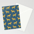 Yellow Labrador Retriever Dog Silhouette Stationery Card Gallery Image 2