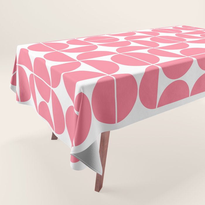 Mid Century Modern Geometric 04 Pink Tablecloth Gallery Image 1